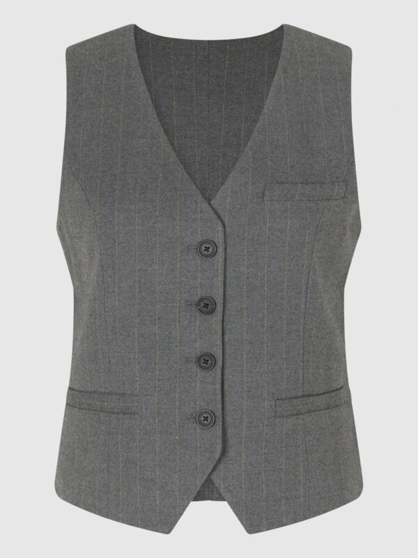 Second Female Holsye Waistcoat Grey Melange - Alluring Boutique