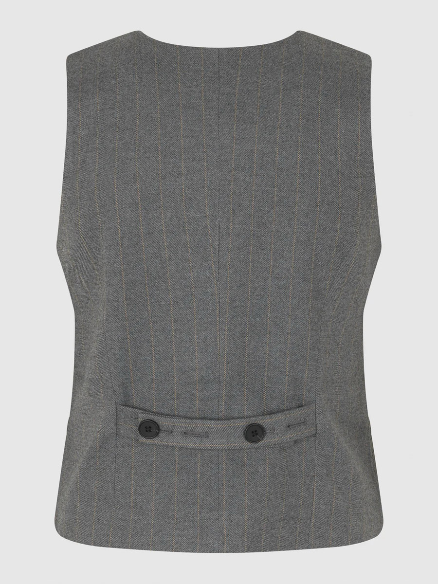 Second Female Holsye Waistcoat Grey Melange - Alluring Boutique