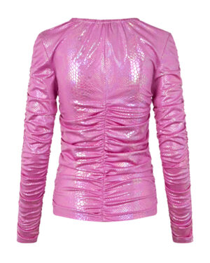 Crās Tatum Blouse Pink Snake