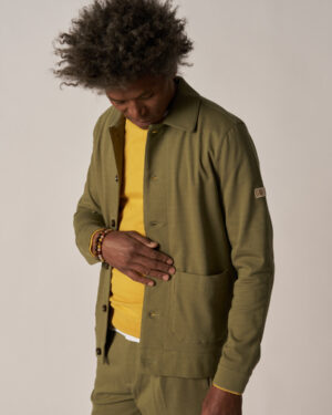 Men's Mos Mosh Gallery Gabriel Pique Cardigan Olive Tree