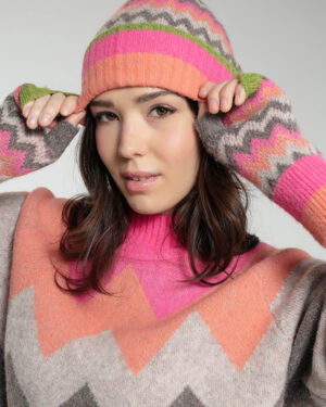 Zig-Zag-Beanie-Coral