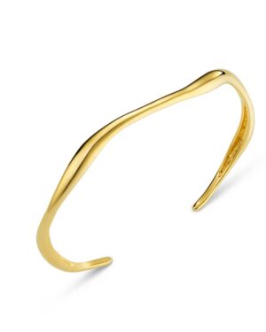 Fine-Wave-Bangle-Gold