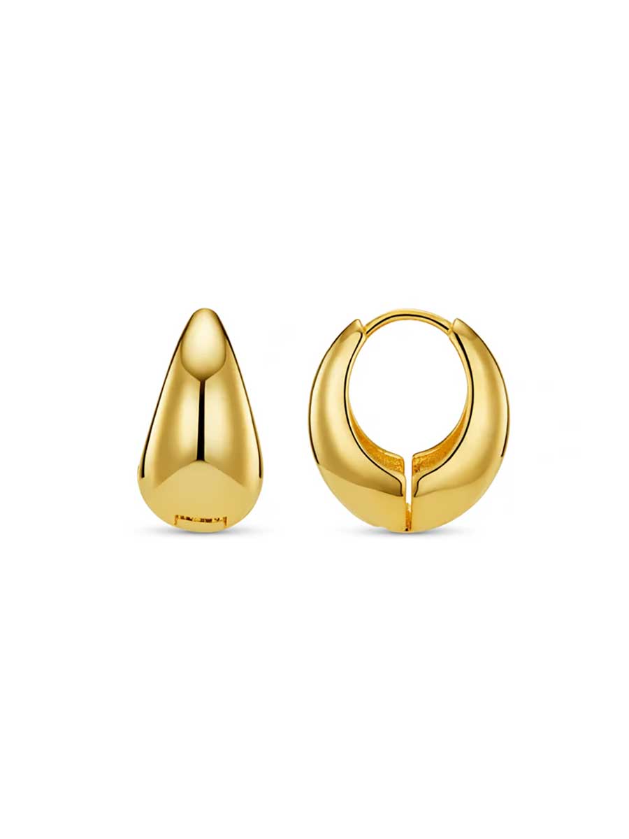 Polished-Dome-Hoop-Earrings