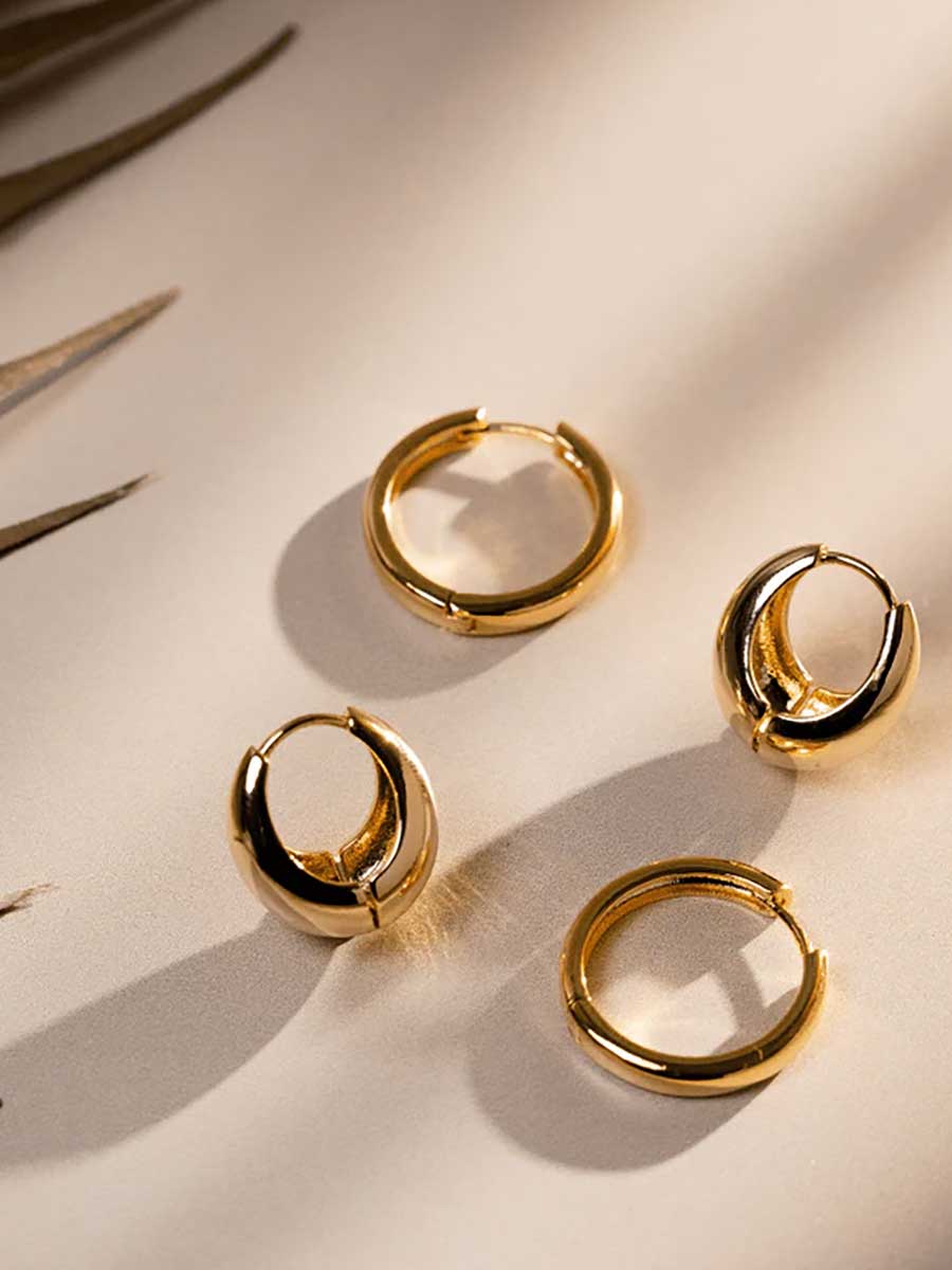 Tapered-Hoope-ER-Gold