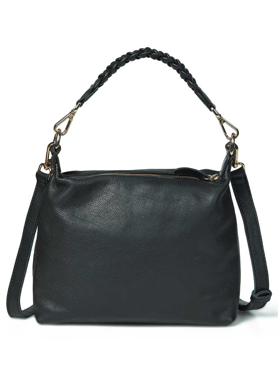 Bell & Fox Hallie Slouch Crossbody Bag Black Leather - Image 4