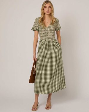 Green-Gingham-Dress