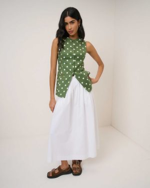 Green-Polka-Dot-Top