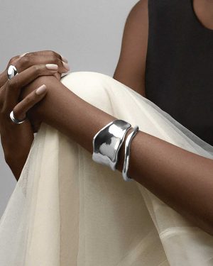 Polished-Silver-Bangle