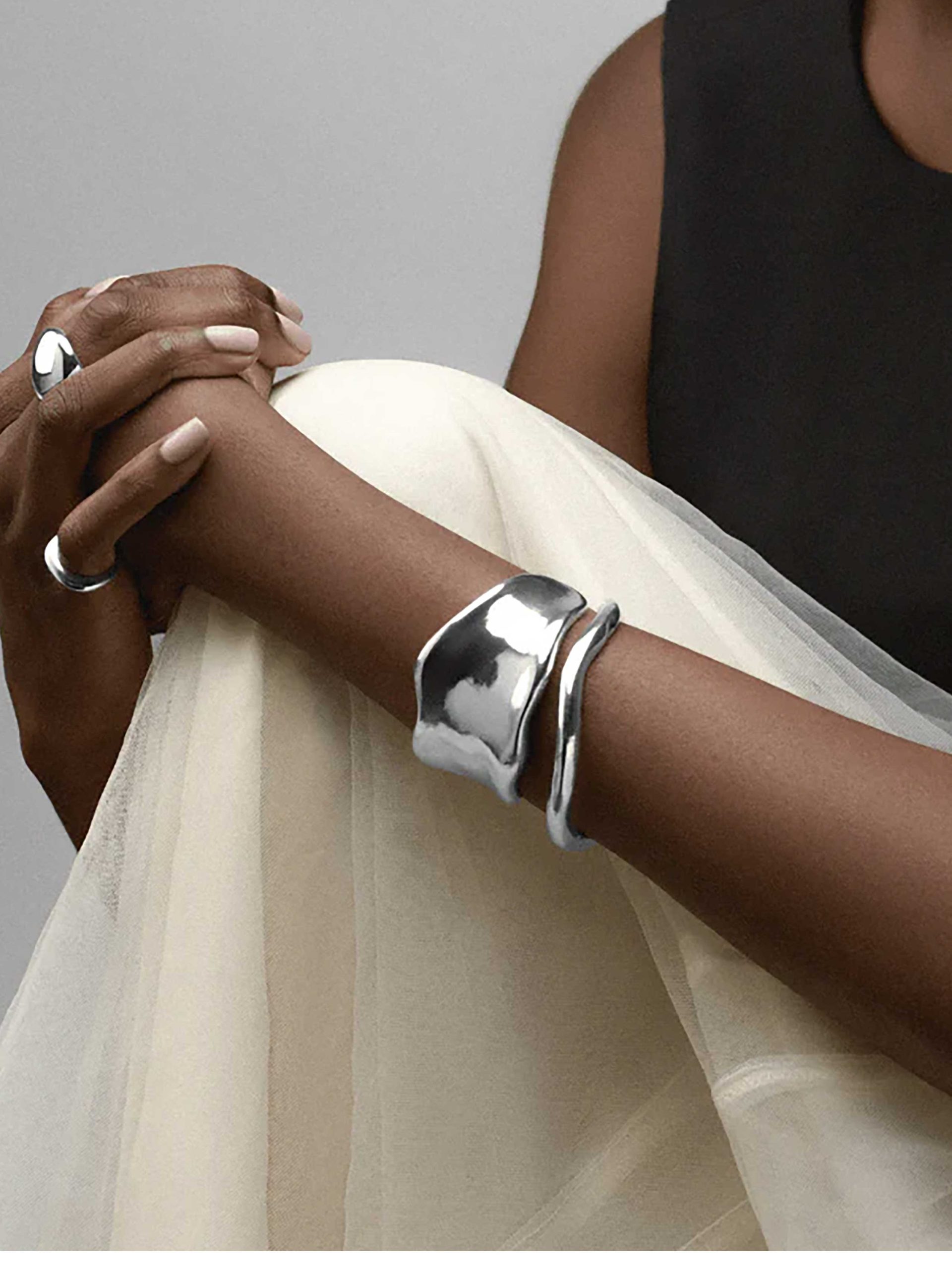 Polished-Silver-Bangle