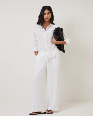 Nobody's Child White Linen Tadlow Trousers