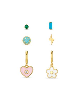 Orelia London Eclectic Mixed Motif Ear Stacking Set