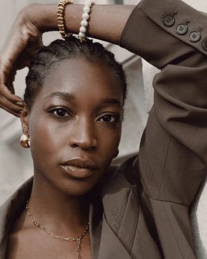 Orelia London Polished Metal Nugget Stretch Bracelet