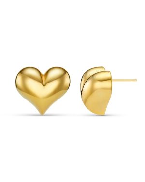 Orelia London Statement Voluminous Heart Stud Earrings
