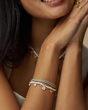 Orelia London Fine Cupchain Stretch Bracelet Duo