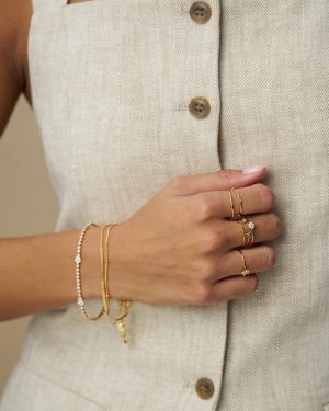 Orelia London Flower Stationed Tennis Bracelet