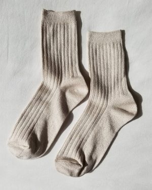 Le Bon Shoppe Her Socks (Glitter) Ivory Gold